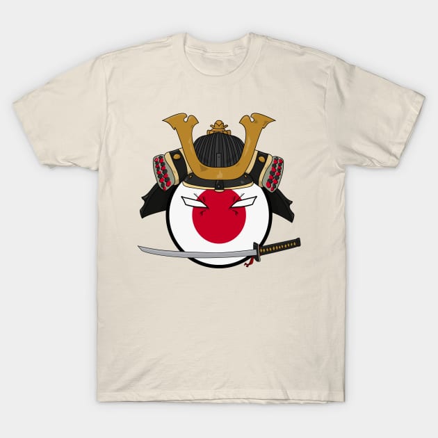 Polandball - Japan samurai T-Shirt by DigitalCleo